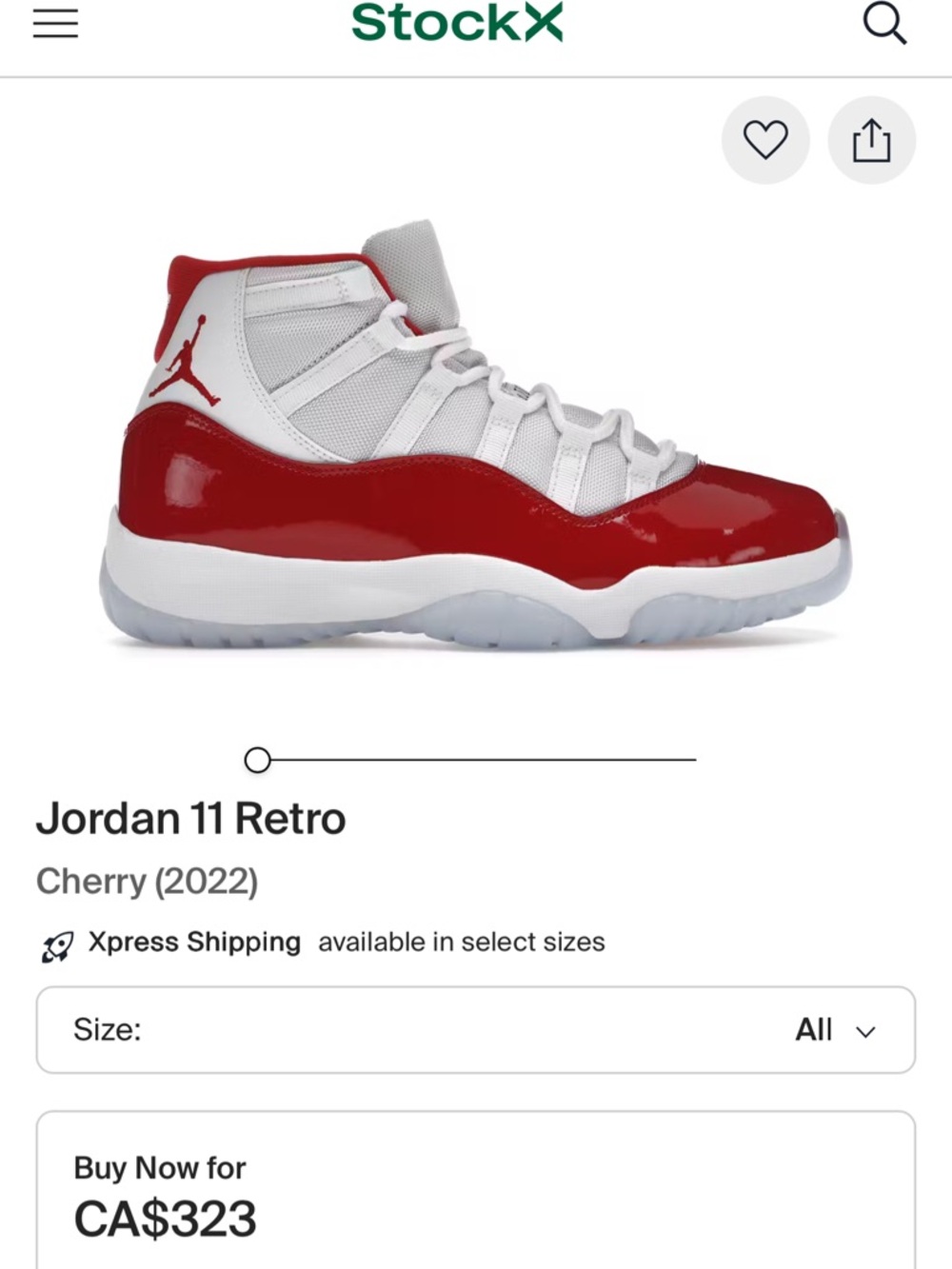 Jordan 11 Retro Kids' Sneakers - White/Cherry Red